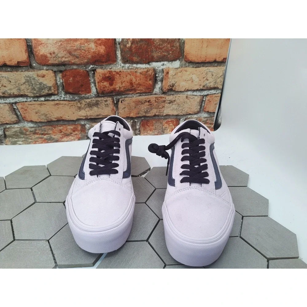 VANS Old Knool Stack Platform Lift Shoes Purple Black Stackform Women Sz 8 Knu